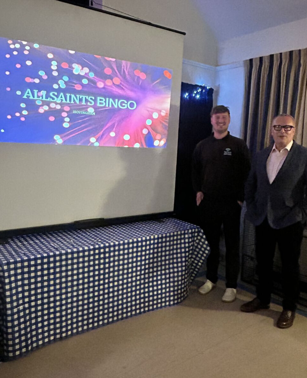 Voneus Broadband hosting a community bingo event at Hovingham Hall