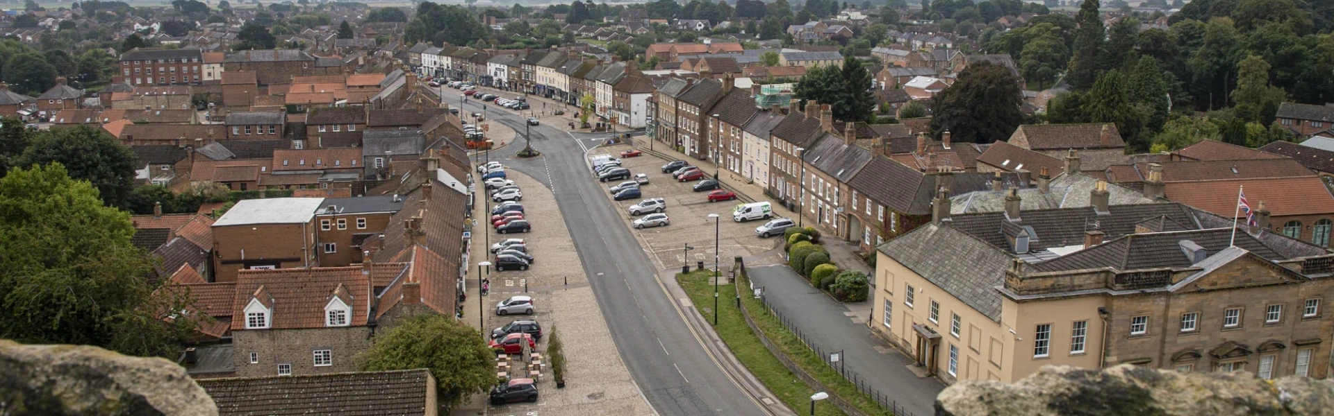 View over Bedale in North Yorkshire from a voneus broadband installation