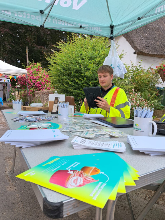 Voneus team supporting a local broadband event in Cuddington