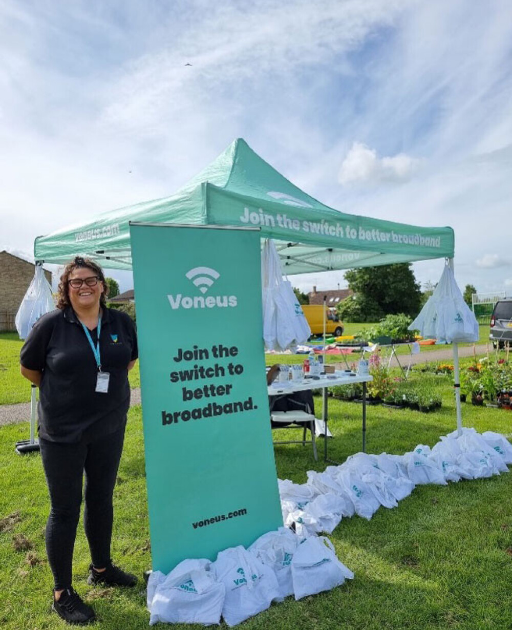 Voneus team supporting a local village fete and community event