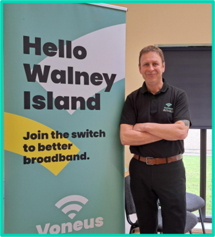 Voneus team member supporting the local community on Walney Island