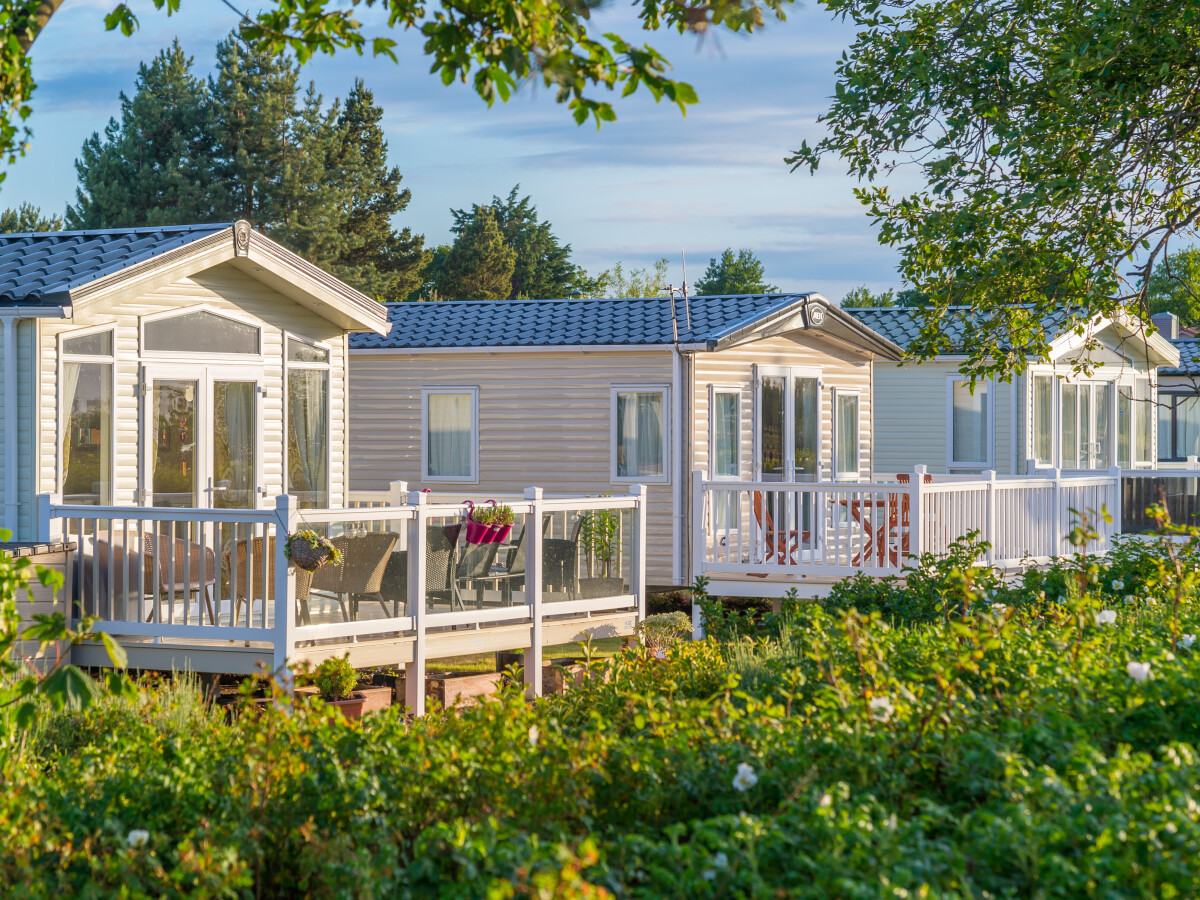 holiday park in the summer evening with voneus broadband