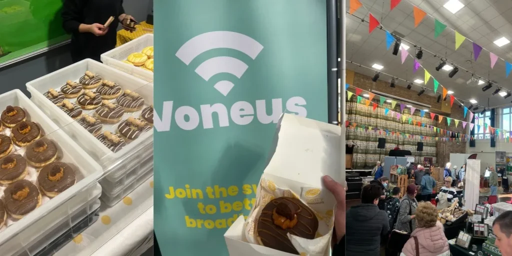 Voneus broadband attend Fishguard food fest as a local community sponsor.