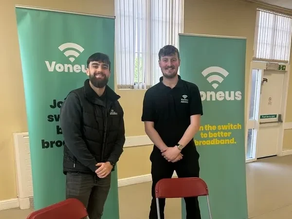 Voneus Broadband team at a local community event in Buckinghamshire