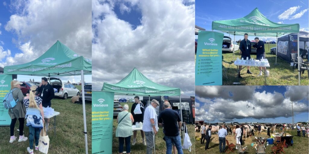 voneus broadband stand at fishguard agricultural show in pembrokeshire.